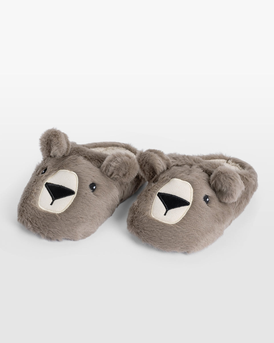 Barntofflor, brun - Björn